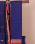 Navy blue premium maheshwari saree
