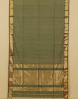 Green zari checks premium maheshwari saree