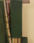 Green zari checks premium maheshwari saree