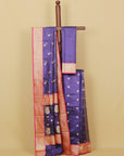 Purple chanderi saree