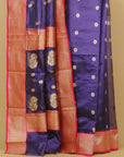 Purple chanderi saree
