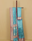Tea blue chanderi saree