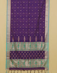 Purple blue maheshwari saree