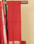 Maroon maheshwari saree