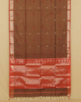 Brown maheshwari saree