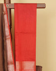Brown maheshwari saree
