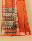 Rust maheshwari saree