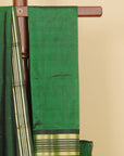 Green peshwai silk saree