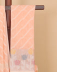 Peach Jamdani Cotton Saree