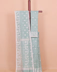 Sea Green Jamdani Cotton Saree