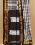 Black checks ilkal saree