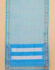 Peacock blue checks ilkal saree