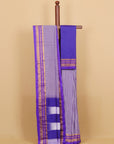 Purple checks ilkal cotton saree