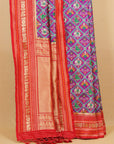 Majenta by red ikat blended silk patola saree