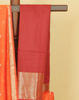 Brick rust maheshwari saree