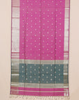 Magenta maheshwari saree