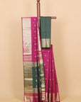 Magenta maheshwari saree
