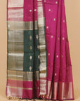 Magenta maheshwari saree