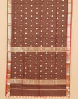 Dual tone maroon maheshwari saree