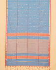 Dual tone blue maheshwari saree