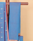 Dual tone blue maheshwari saree