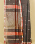 Dual tone anjeeri green maheshwari saree