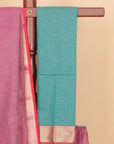 Dual tone magenta zari checks maheshwari saree