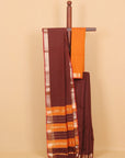 Brown maheshwari saree