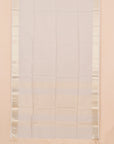 Light grey zari checks maheshwari saree