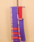 Royal blue maheshwari saree