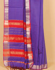 Royal blue maheshwari saree