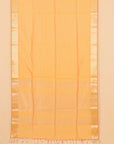 Mango yellow zari checks maheshwari saree