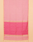 Pink rani by white checks maheshwari saree
