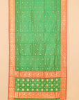 Green by red semi chanderi saree
