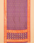 Purple by red semi chanderi saree