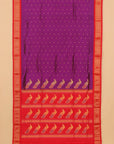 Magenta by red paithani saree