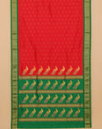 Red by green paithani saree