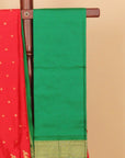 Red by green paithani saree