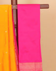 Mango yellow by rani pink paithani saree