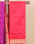 Magenta by red gadhwal saree