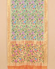 Sea green paithani tissue all over woven saree
