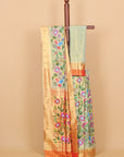 Sea green paithani tissue all over woven saree