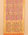 Gajari pink paithani tissue all over woven saree