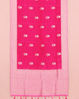 Rani pink by pink viscose crepe woven saree