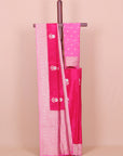 Rani pink by pink viscose crepe woven saree