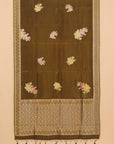 Mendi viscose crepe fancy buties saree