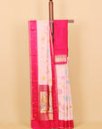 Pink by maroon viscose crep all over woven saree
