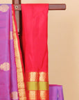 Dual tone anjeeri majenta by red gadhwal silk saree