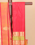 Mustard by maroon gadhwal silk saree