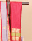 Lavander by red gadhwal silk saree